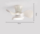 GobekUsa 22" Children Room LED Ceiling Fan Light Remote Control Small Fan Lamp