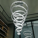 GobekUsa Crystal Ring LED Chandelier: Luxury Modern Ceiling Lighting for Stair, Dining, Bedroom.