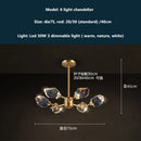GobekUsa Copper LED 3-Light Dimmable Crystal Chandelier
