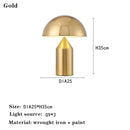 GobekUsa Atollo Bedroom Table Lamp - Luxury Metal Mushroom Desk Light