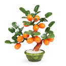 GobekUsa Jade Kumquat Tangerine Tree Bonsai: Handmade Chinese Decor Ornaments