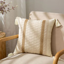 GobekUsa Bohemian Style Fringed Throw Pillow Cover for Living Room Sofa