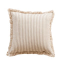 GobekUsa Boho Linen Cotton Pillow Cover with Tassels - Beige Square/Rectangular 45x45cm/30x50cm