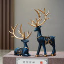 GobekUsa Deer Figurine Set | Resin Elk Reindeer Sculpture for Christmas Decoration