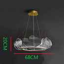 GobekUsa Lotus Leaf Acrylic LED Chandelier Pendant Light for Dining Room, Bedroom, Living Room