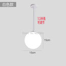 GobekUsa Acrylic Ball Pendant Lights Modern Nordic Led Hanging Lamp for Living Room