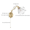GobekUsa Clear Glass LED Wall Sconce Switch Light - Nordic Minimalism Design