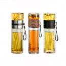 GobekUsa High-End Thermal Glass Water Bottle with Stainless Steel Insulation