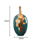 GobekUsa Gold Ceramic Vase | Modern Design | Desk Decor | Shiny Porcelain | Floral Vases