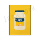 GobekUsa Blue Cool Beans Pesto Pasta Food Art Poster Soy Pun