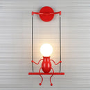 GobekUsa Little Man LED Wall Light: Modern, Simple, Creative Design for Children's Bedroom