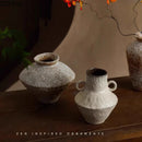 GobekUsa Ceramic Vase: Wabi-sabi Style, Retro Floral Arrangement, Room Decor