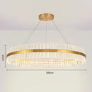 GobekUsa Crystal LED Circle Pendant Chandelier for Living Room Kitchen Decor