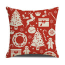 GobekUsa Christmas Cartoon Animal Linen Pillowcase: Deer, Bear, & More for Festive Home Decor