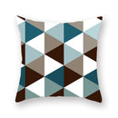 GobekUsa Geometric Leaf Flower Pillowcase Teal Blue Sofa Car Home Decor Throw Cover