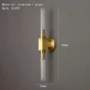 GobekUsa Gold Metal and Glass Wall Sconce Light for Bathroom, Bedroom, Aisle, and Foyer