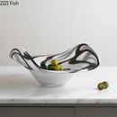 GobekUsa Glass Fruit Plate Set - Elegant Tableware for Home, Hotel, and Restaurant Use