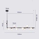 GobekUsa Glass Black Chandelier Pendant Lamp Nordic Modern Living Room Light