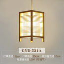 GobekUsa Bamboo Pendant Lamp: Japanese Zen Tea Room Hanging Light for Home Decor