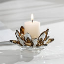 GobekUsa Crystal Lotus Candle Holder Aromatherapy Base Candelabros