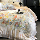 GobekUsa Flowers Plant Print Bedding Set: Luxe Lyocell Cotton Soft Silky Cool Duvet Cover Set