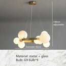 GobekUsa Clear Glass Bubble Chandelier LED Hanglamp G9 Loft Deco Lighting