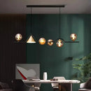 GobekUsa Black Gold Glass Chandelier LED Luxury Pendant Light