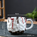 GobekUsa Hammer Pattern Ceramic Mug Set for Dining Table and Coffee, Tea, Juice
