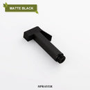 GobekUsa Bidet Faucet Shower Mixer: Cold Hot Water Tap, Brass, Square Sprayer Head