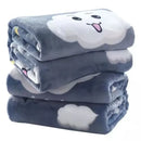 GobekUsa Coral Fleece Flannel Flower Printed Blanket for Single/Queen/King Beds