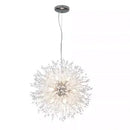 GobekUsa Dandelion Gold/Chrome Chandelier with Crystals, G9 Pendant Lights for Elegant Lighting
