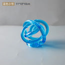 GobekUsa Glass Knot Twist Sculpture Decor Geometric Decorative Home Figurines
