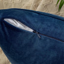 GobekUsa Blue Velvet Stripe Pillow Covers - 2Pcs Luxury Soft Cushion Cases for Couch