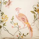 GobekUsa Bird Embroidered Cotton Cushion Cover 45x45cm Square Floral Pillow Case