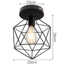 GobekUsa Industrial LED Ceiling Light: Modern Retro Loft Plafonniers for Living Room Kitchen Cage Home Decor