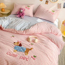 GobekUsa Cloud Cotton Cartoon Bedding Set - Soft, Skin-Friendly, All Seasons