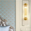 GobekUsa Crystal Wall Sconce Lamp for Living Room Bedside Decor Glass Gold Lighting