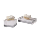 GobekUsa Clear Crystal Coralline Ornaments for Home Decor