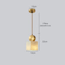GobekUsa Golden Luxury Marble Pendant Lamp for Dining Table and Bedside Chandelier