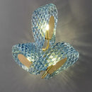 GobekUsa Luxe Copper Leaf LED Ceiling Chandelier for Home, Bedroom, and Dining Room