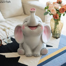 GobekUsa Elephant Child Savings Jar Piggy Bank Room Decor Resin Sculpture Elephant Ornament