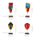 GobekUsa African Abstract Face Monkey Sculpture for Modern Home Decor