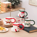 GobekUsa Lovely Christmas Socks Ceramic Mug Santa Coffee Cup Xmas Gift