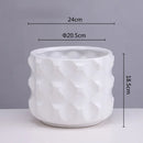 GobekUsa Gold Ceramic Flower Pot Geometry Vase for Succulents and Floral Arrangements