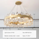 GobekUsa Crystal Circle Ceiling Chandelier with LED Lighting for Designer Dining Room