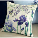 GobekUsa Chinoiserie Blue Wavy Fan Pillowcase Bohemian Print Lumbar Cushion Cover