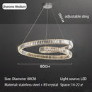 GobekUsa Crystal Chandelier LED Light Fixture, Luxury Decor Hanging Lamp, Modern Home Lighting