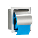 GobekUsa Bathroom Paper Holder Matte Black/Chrome Wall-Mounted Towel Rack & Roll Paper Box