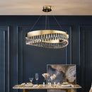 GobekUsa Crystal Stainless Steel LED Chandelier for Foyer