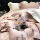 GobekUsa 1200TC Luxury Embroidery Bedding Set with Wide Edge & Lyocell Cotton Brushed Fabric